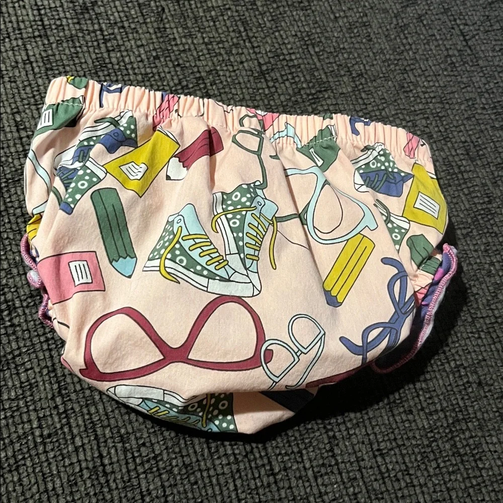 Matilda Jane Multicolor school Print Diaper Cover 6-12 months